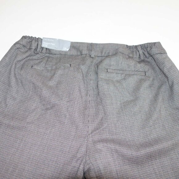 Talbots Women's Newport Trouser Leg Dress Pants Size 18W Petite NWT Brown Gray - Picture 8 of 10